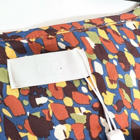 Q2 Shirt Womens Small Blouse Long Sleeve Edna Top NEW Multicolor Ruffle - Picture 3 of 12